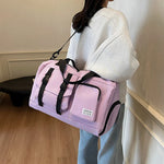 Sports Duffle Bag Water-Resistant Multi-Pocket Shoe Compartment
