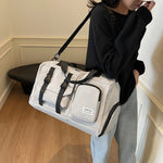 Sports Duffle Bag Water-Resistant Multi-Pocket Shoe Compartment