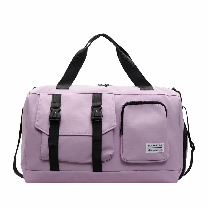 Sports Duffle Bag Water-Resistant Multi-Pocket Shoe Compartment
