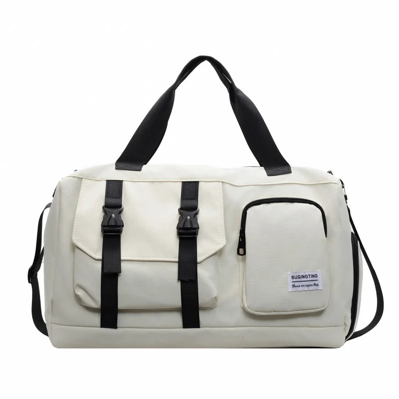Sports Duffle Bag Water-Resistant Multi-Pocket Shoe Compartment