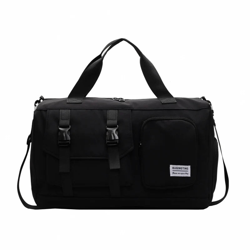 Sports Duffle Bag Water-Resistant Multi-Pocket Shoe Compartment