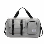 Sports Duffle Bag Water-Resistant Multi-Pocket Shoe Compartment