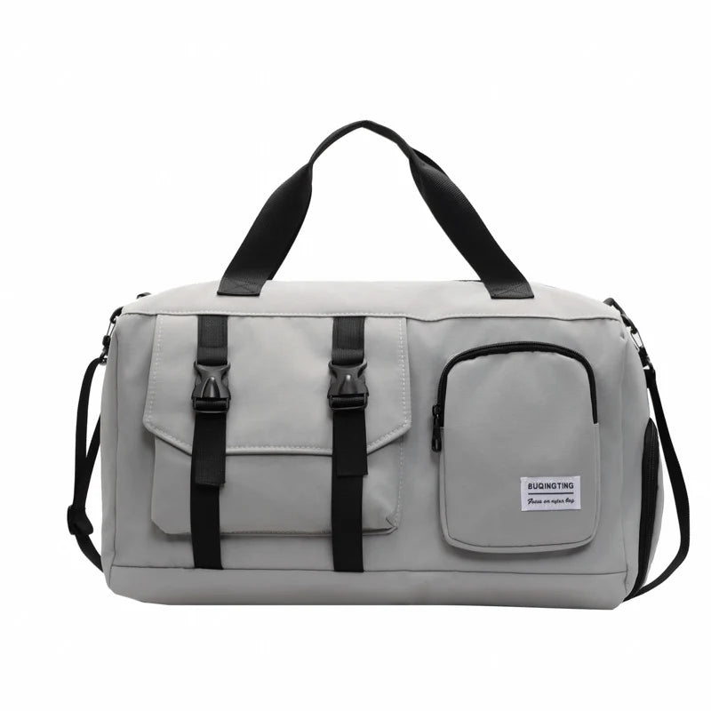 Sports Duffle Bag Water-Resistant Multi-Pocket Shoe Compartment