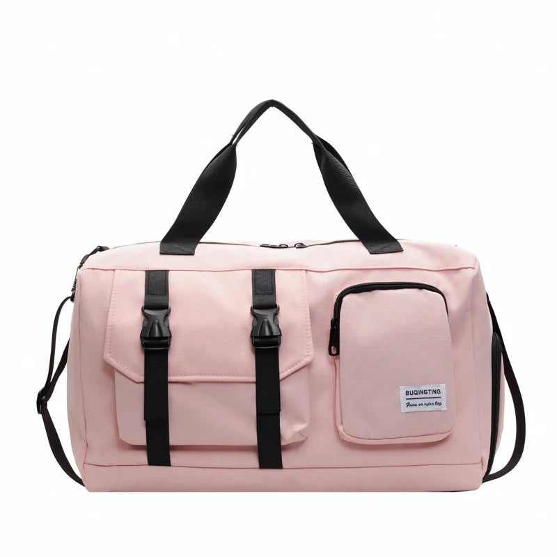 Sports Duffle Bag Water-Resistant Multi-Pocket Shoe Compartment