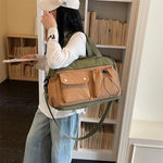 Sports Duffle Bag Water-Resistant Multiple Compartments Adjustable Shoulder Strap
