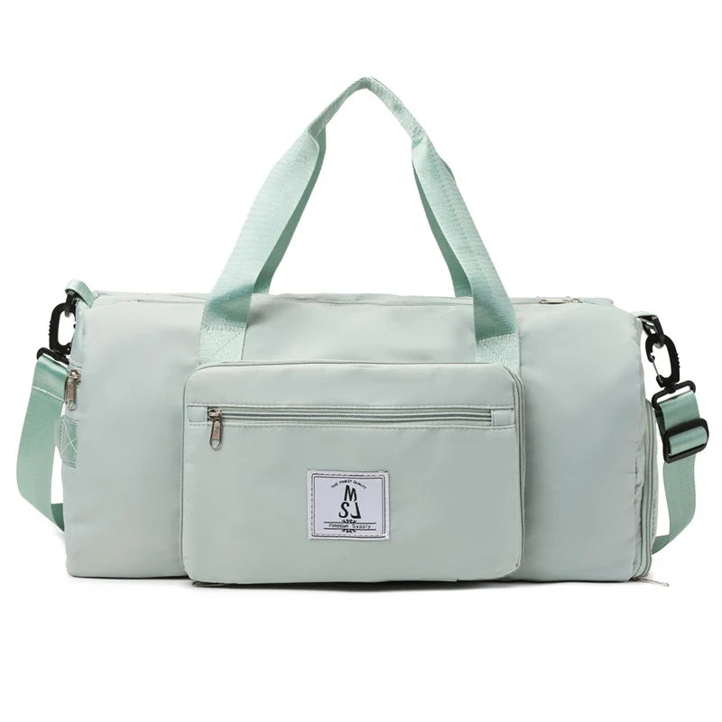 Sports Duffle Bag Water-Resistant Multiple Pockets Removable Shoulder Strap