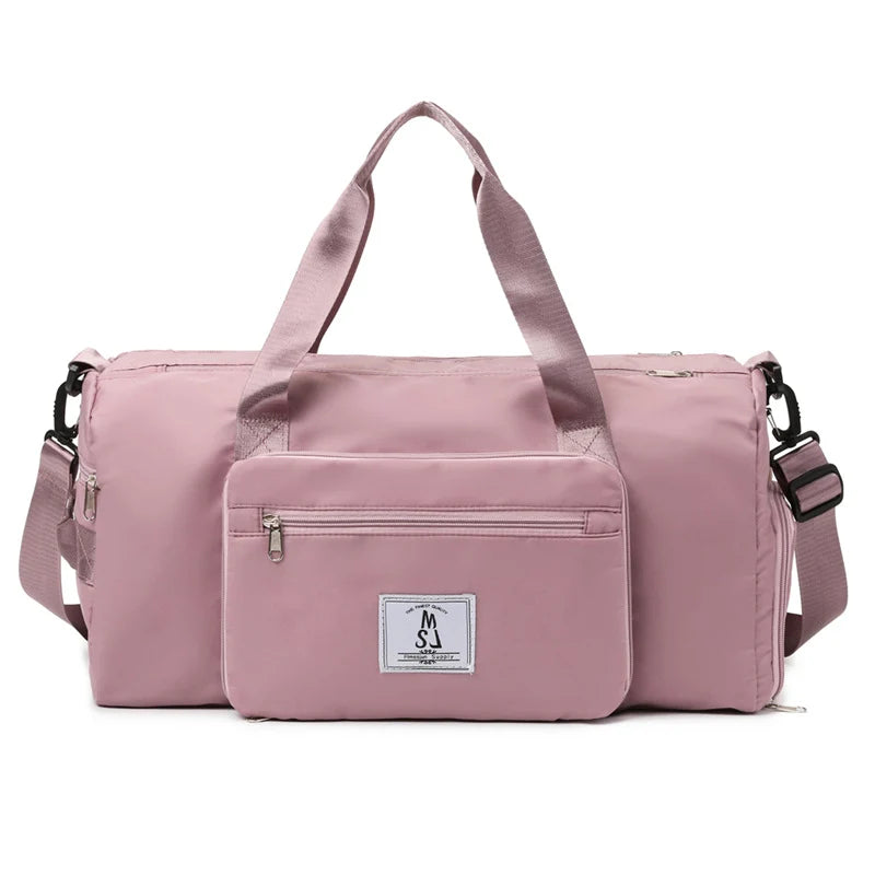 Sports Duffle Bag Water-Resistant Multiple Pockets Removable Shoulder Strap