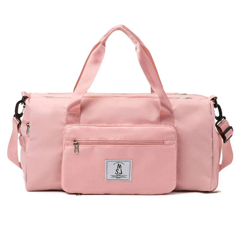Sports Duffle Bag Water-Resistant Multiple Pockets Removable Shoulder Strap