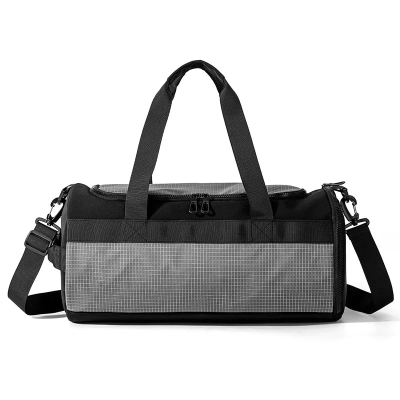 Sports Duffle Bag Water-Resistant Shoe Pocket & Adjustable Straps