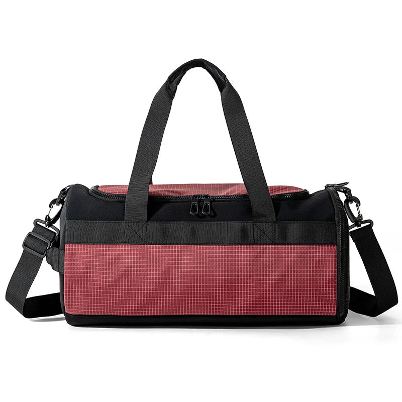 Sports Duffle Bag Water-Resistant Shoe Pocket & Adjustable Straps