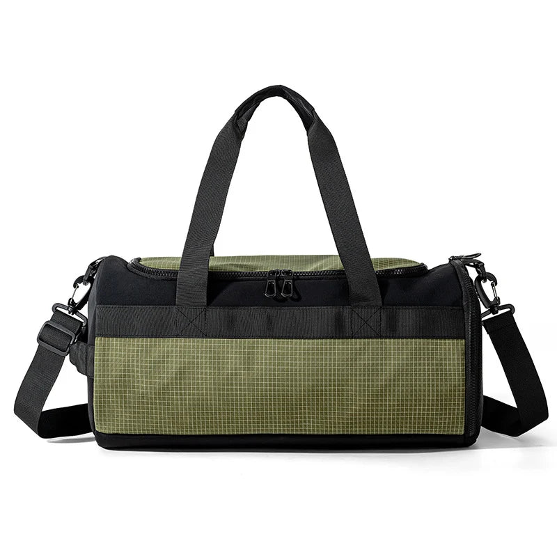 Sports Duffle Bag Water-Resistant Shoe Pocket & Adjustable Straps