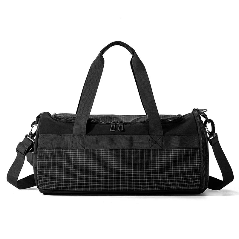 Sports Duffle Bag Water-Resistant Shoe Pocket & Adjustable Straps
