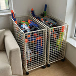 Sports Equipment Storage Cart Slim Wire Frame Rolling Casters