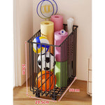 Sports Equipment Storage Cart Slim Wire Frame Rolling Casters