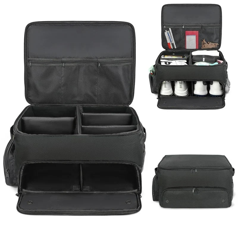 Sports Gear Organizer Multi-Compartment Zippered Lightweight & Durable