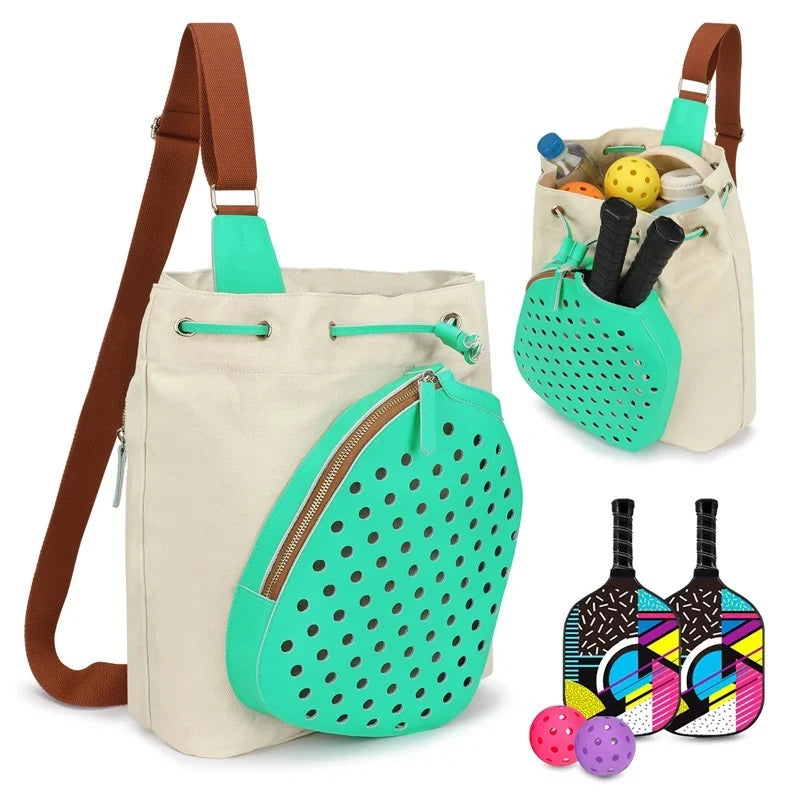 Sports Tote Bag Weather-Resistant Exterior Pouch & Adjustable Strap
