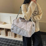 Sports Travel Bag Spacious Compartment Mesh Pockets Adjustable Strap