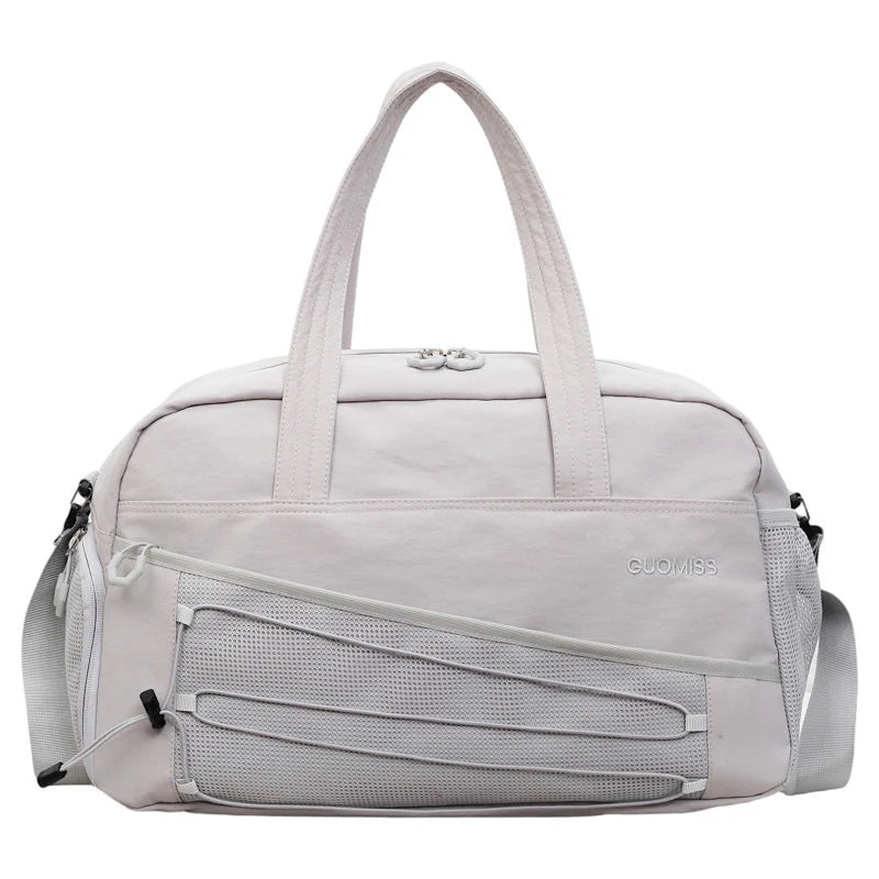 Sports Travel Bag Spacious Compartment Mesh Pockets Adjustable Strap