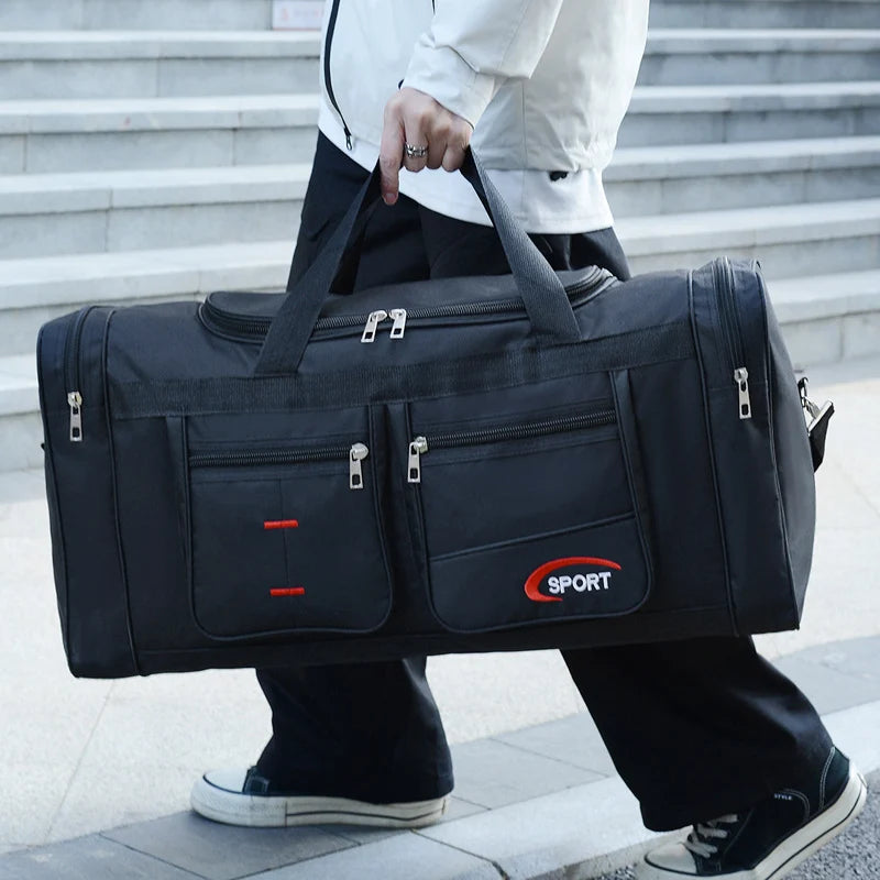 Sports Travel Bag Water-Resistant Spacious Zippered Pockets