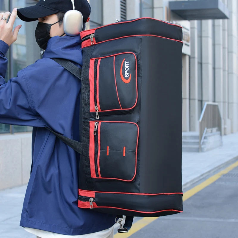 Sports Travel Bag Water-Resistant Spacious Zippered Pockets