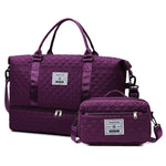Sports Travel Bag Waterproof Quilted Detachable Shoulder Strap