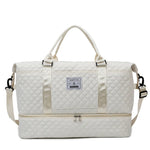 Sports Travel Bag Waterproof Quilted Detachable Shoulder Strap