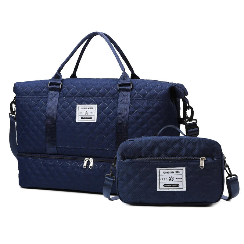 Sports Travel Bag Waterproof Quilted Detachable Shoulder Strap