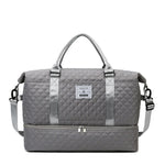 Sports Travel Bag Waterproof Quilted Detachable Shoulder Strap