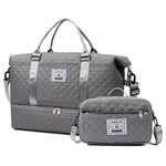 Sports Travel Bag Waterproof Quilted Detachable Shoulder Strap