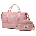 Sports Travel Bag Waterproof Quilted Detachable Shoulder Strap