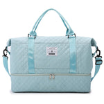 Sports Travel Bag Waterproof Quilted Detachable Shoulder Strap