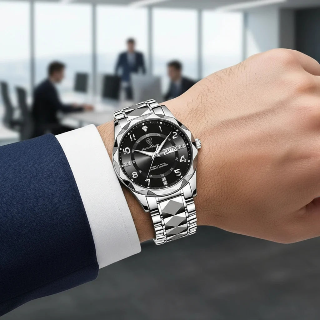 Sports Watch Titanium Case Water-Resistant to 164 Feet
