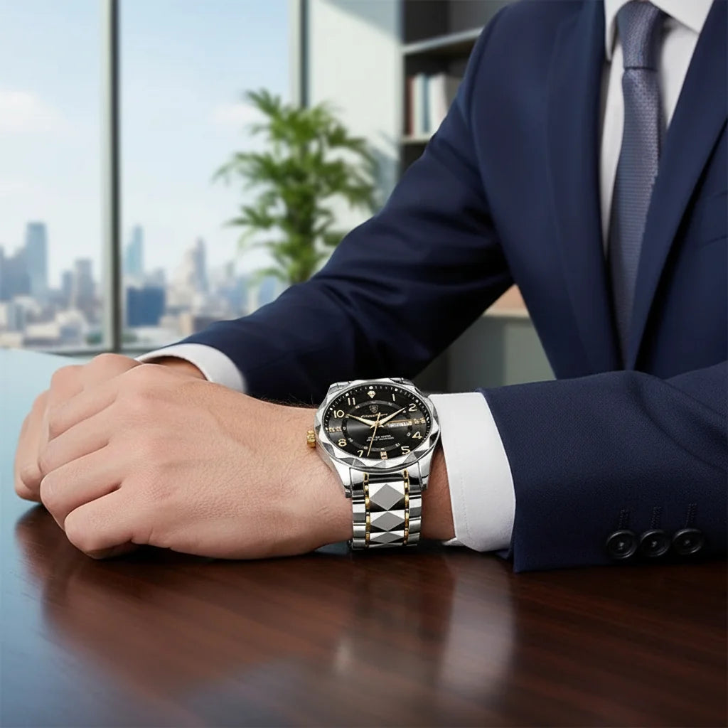 Sports Watch Titanium Case Water-Resistant to 164 Feet