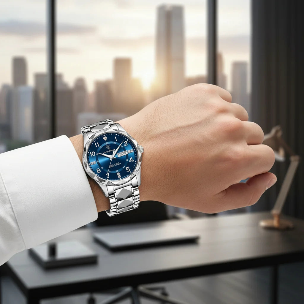 Sports Watch Titanium Case Water-Resistant to 164 Feet