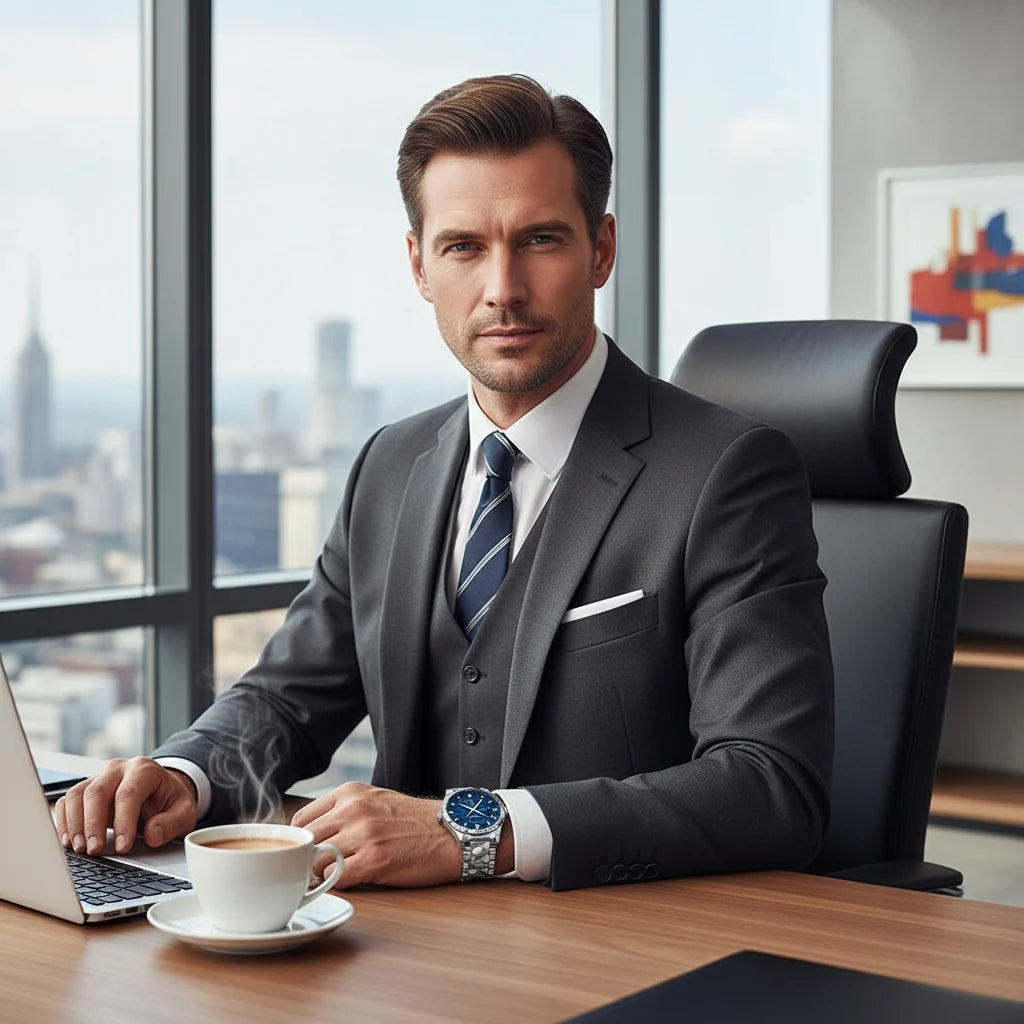 Sports Watch Titanium Case Water-Resistant to 164 Feet