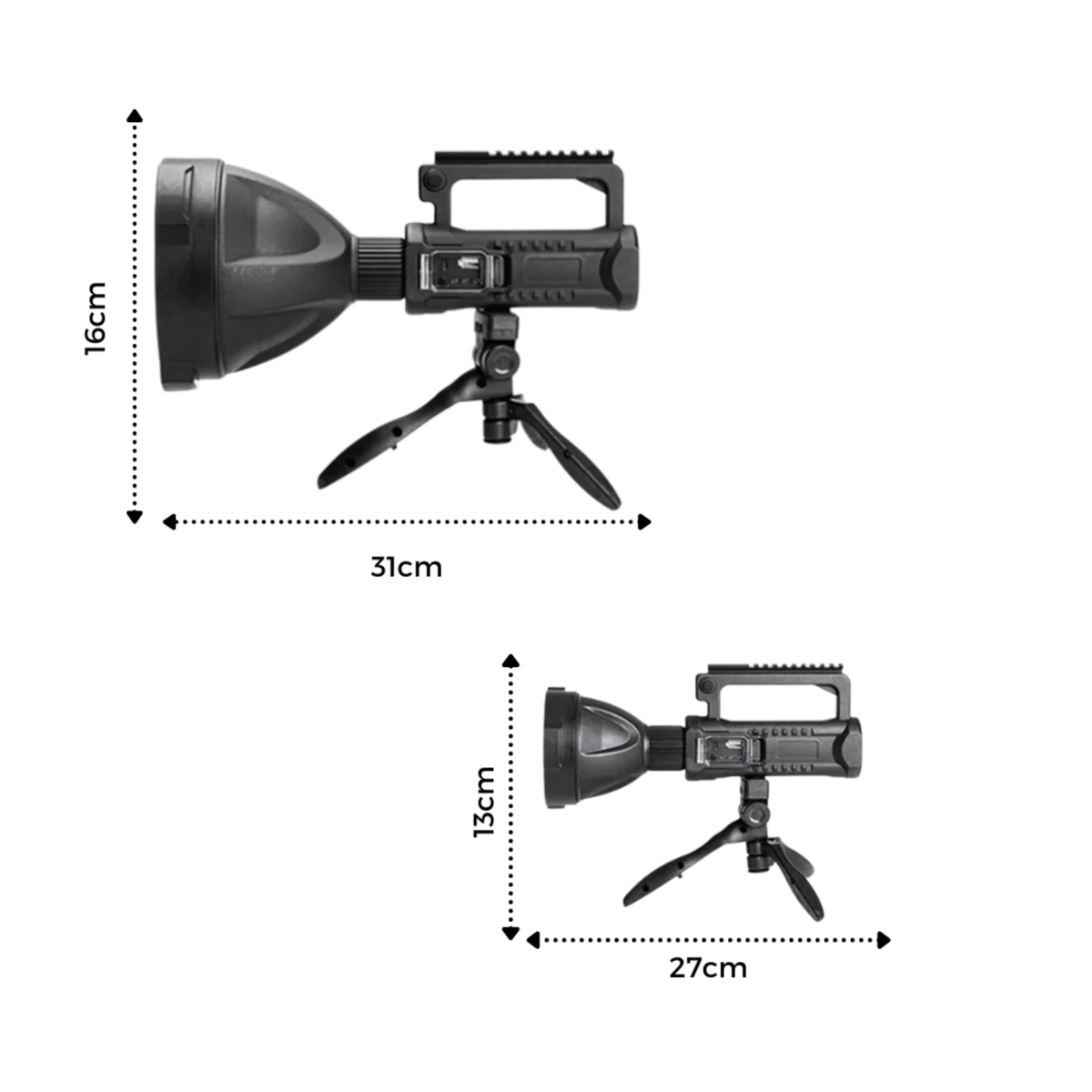 Spotlight 9000 Lumens Rechargeable Built-In Tripod