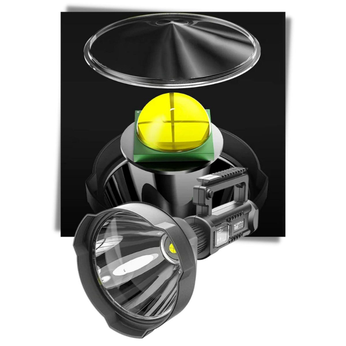 Spotlight 9000 Lumens Rechargeable Built-In Tripod