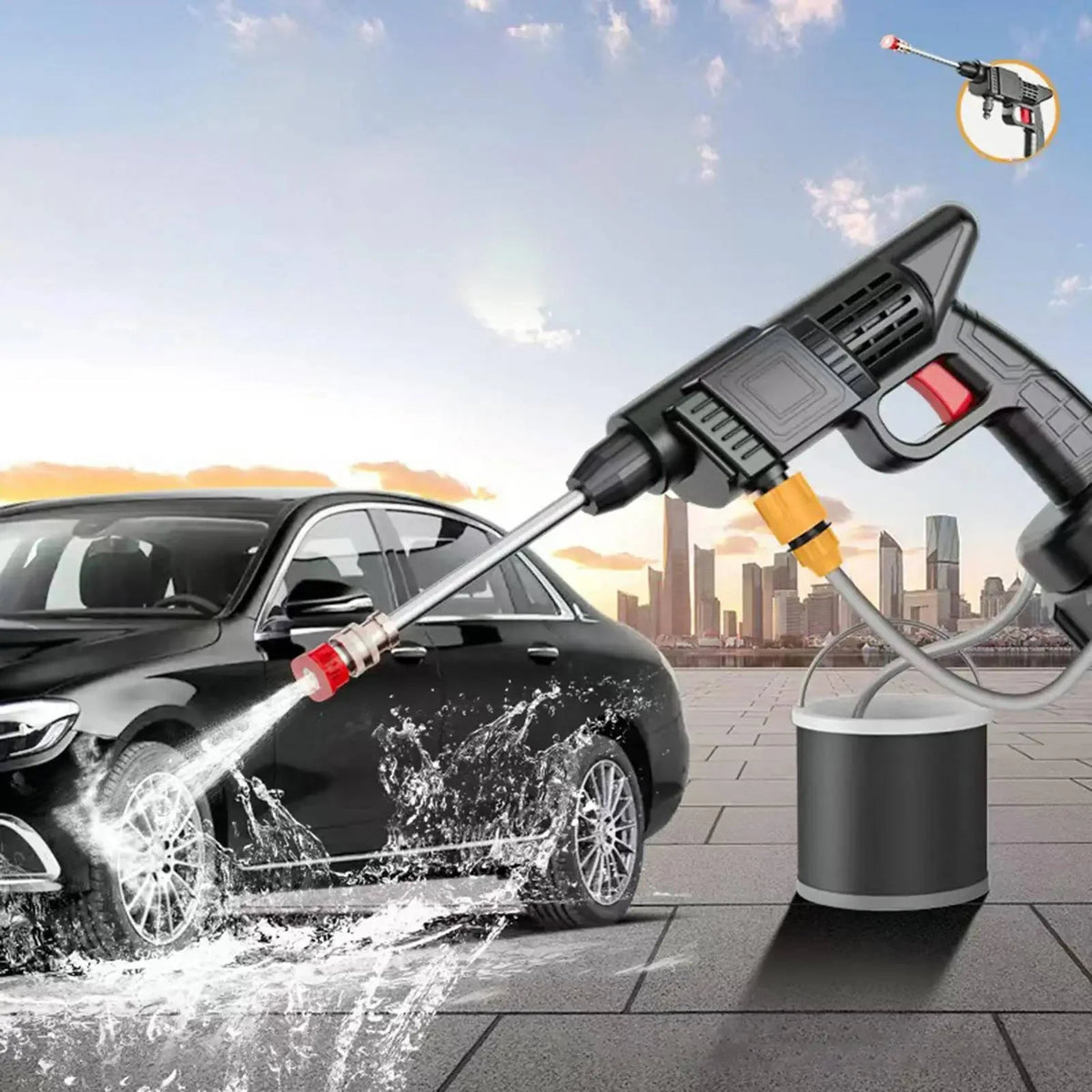 Spray Gun Cordless High-Pressure Jet & Fan