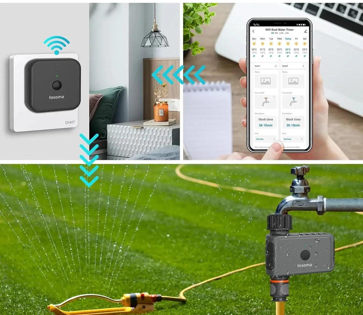 Sprinkler Timer WiFi Weather-Adaptive App & Voice Control