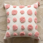 Square Accent Pillow Hand-Tufted Cotton Removable Insert