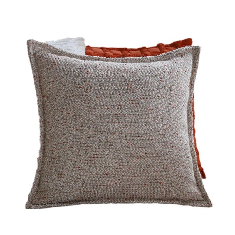 Square Cushion Cover 18x18 Embossed Cotton Blend Concealed Zipper