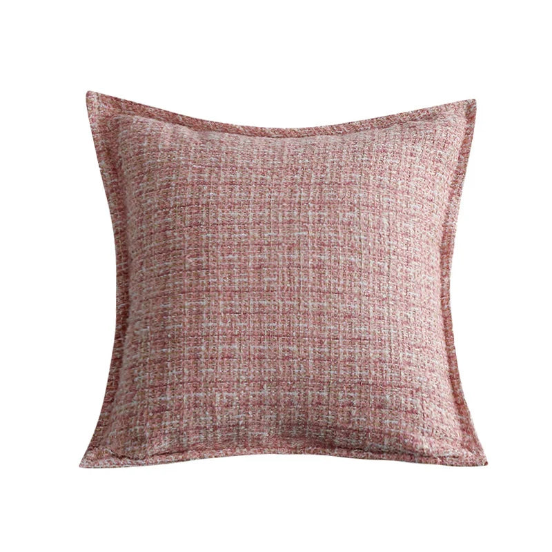 Square Cushion Cover 18x18in Bouclé Piped Edge Machine Washable