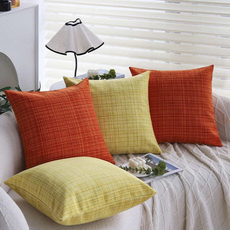Square Cushion Cover Chenille-Like 18x18 Inch Concealed Zipper