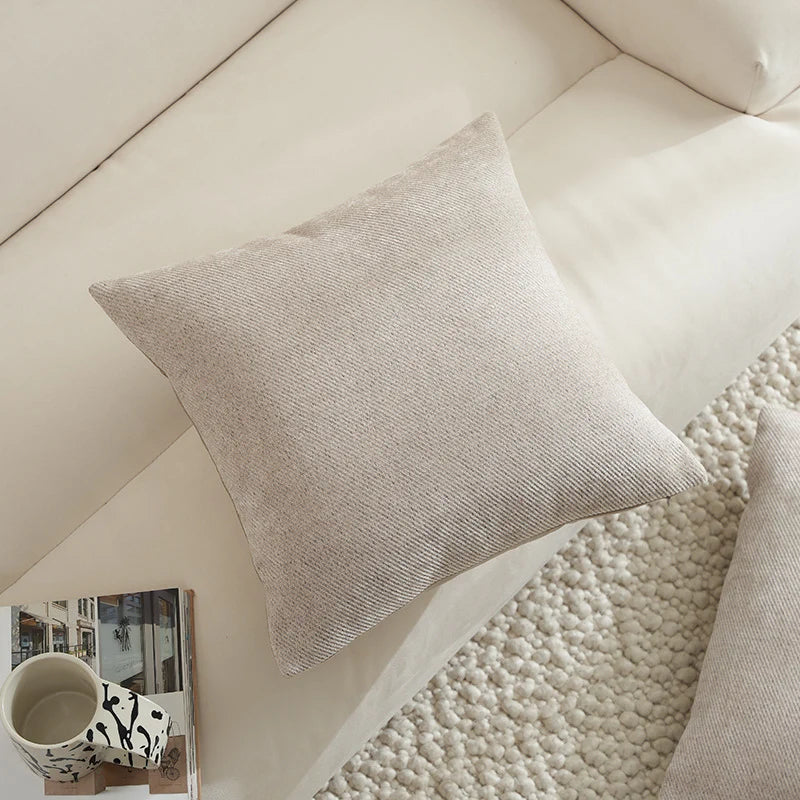 Square Cushion Cover Cotton Blend Concealed Zipper 45cm