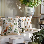 Square Cushion Cover Hand-Tufted 3D Chenille Hidden Zipper
