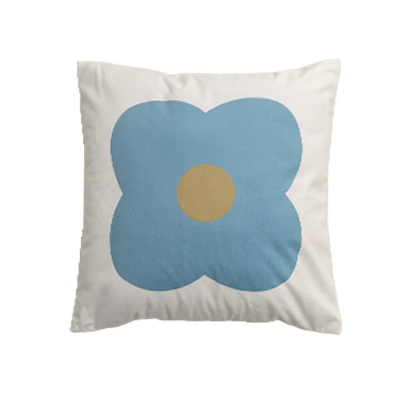 Square Cushion Cover Hand-Tufted 3D Chenille Hidden Zipper