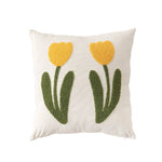 Square Cushion Cover Hand-Tufted 3D Chenille Hidden Zipper