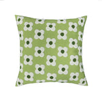 Square Cushion Cover Hand-Tufted Floral Cotton-Linen & Concealed Zipper
