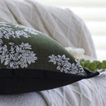 Square Cushion Cover Jacquard Floral Concealed Zipper 18x18