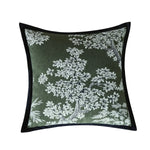Square Cushion Cover Jacquard Floral Concealed Zipper 18x18